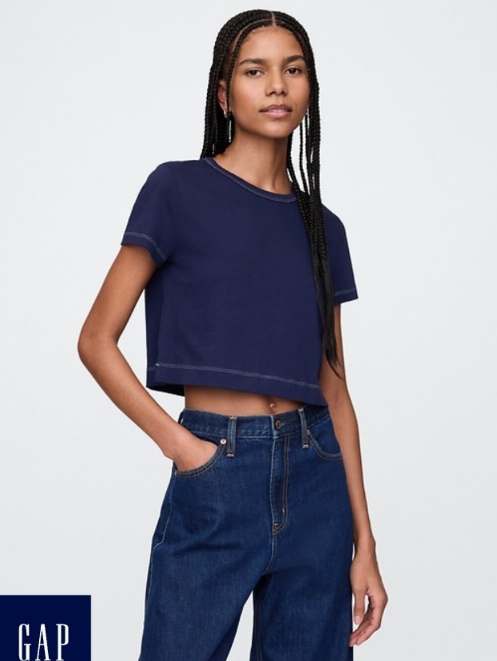 NWOT | GAP Cropped Short Sleeve Tee | Size Large